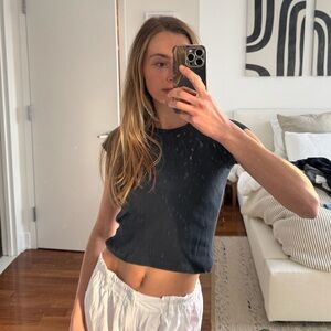 Brandy Melville Ribbed Crop Top